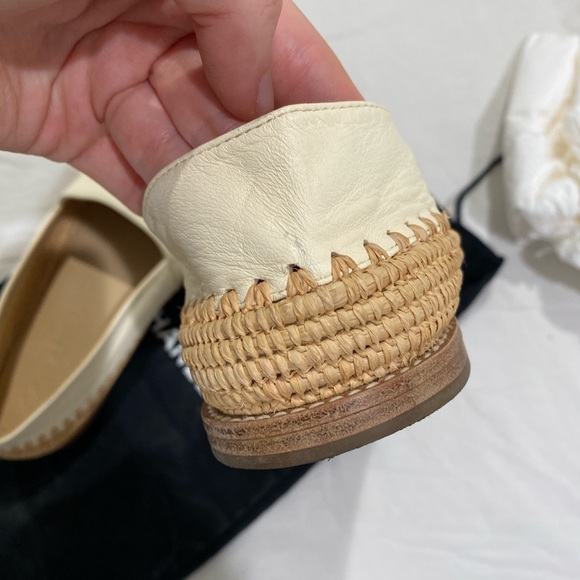 Chanel 18C lambskin leather CC woven raffia espadrilles - Picture 9 of 9